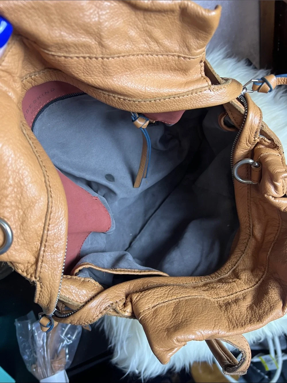 Liebeskind Berlin ] Women's Tan Leather Tote Handbag - Classic Everyday Carryall